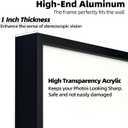 OUZUGIE 8X10 Picture Frame,Display Poster 5X7 With Mat or 8X10 Without Mat,Black Aluminum Poster Frames with Premium Acrylic,Photo Frames with Strong Corner Design for Gallery Wall and Tabletop