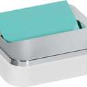 Post-it Notes Dispenser for 3" x 3" Pop-up Sticky Notes, White & Silver, Easy One Handed Dispensing