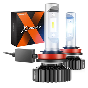 SEALIGHT H11/H8/H9/H16 LED Bulbs, 30,000LM 600% Super Brighter H11 Halogen Replacement Bulbs, 6000K Xenon White H11 H8 H9 Headlight Blubs, Plug and Play, Pack of 2