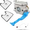 125B Carburetor for Husqvarna 125B 125BVX 125BX Leaf Blower Trimmer Replaces Zama C1Q-W37 Air Filter Carb with Fuel Line Kit #590460102