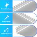 2-Pack 4" Extra-Wide Door Rain Drip Guard, 40" L Heavy Duty Aluminum Thickened Window Door Rain Deflector, Door Drip Cap, 0.8" Height Overhead Drip Edge (Silver)
