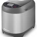 Elite Gourmet EBM8103SS Programmable Bread Maker Machine, 3 Loaf Sizes, 19 Menu Functions Gluten Free White Wheat Rye French and more, 2 Lb, Stainless Steel, 
13.98"D x 11.89"W x 9.45"H