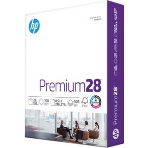 HP Printer Paper | 8.5 x 11 Paper | Premium 28 lb | 1 Ream - 500 Sheets | 100 Bright | Made in USA - FSC Certified | 205200R