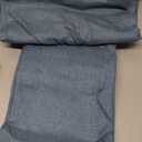 100% Blackout Shield Linen Blackout Curtains for Bedroom 84 Inches Long, Back Tab/Rod Pocket Living Room Drapes, Thermal Insulated Blackout Curtains 2 Panels Set, 50" W x 84" L, Stone Blue