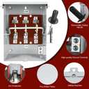 100-Amp, 3 Pole 120V/240V General Safety Switch, Non-Fused AC Disconnect Switch Box, Outdoor&Indoor, NEMA-3R Enclosure, Anti Corrosion and Rust Prevention with Ground Kit (100A)