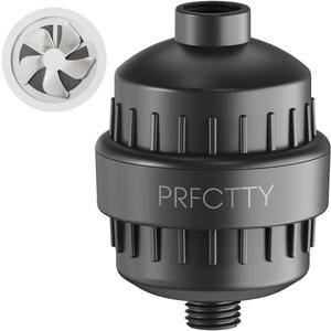 25-Stage Shower Filter prevents scale buildup,Revitalize Hair Skin Nails with Purifying Water, softener hard water,99% Lead Chlorine, Fluoride Removed,High Output Fan Technology,Matte Black