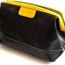 2 x Genuine Leather Toiletry Bag for Men & Women – Large Waterproof Travel Dopp Kit – Handmade Shaving & Cosmetic Organizer – Classic Style Wash Bag for Bathroom, Gym, or Vacation (EXP 12/16/26)