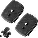 2-Pack Universal 43x43mm Quick Release Plate Set for Velbon Tripods,