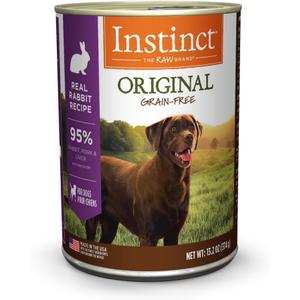 Instinct Original Wet Dog Food, Grain Free Recipe - Real Rabbit, 13.2 oz. Cans (Pack of 6)