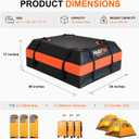 15 Cu Ft. Car Rooftop Cargo Carrier Bag Car Roof Top Bag Cargo Carrier | Fit All Vehicle with/Without Rack, Includes Anti-Slip Mat, 8 Reinforced Straps, 6 Door Hooks, Luggage Lock