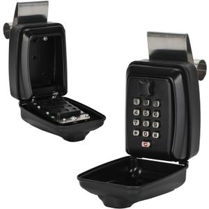 2025 Upgrade SL-591 Car Lock Box, Car Window Punch Button Lock Box for Ride Share, Turo, GetAround (Black)