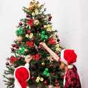 15 Pcs Christmas Tree Picks 7.7 Inch Red Green Gold Christmas Balls Ornaments Wired Picks Berry Stems Xmas Ornaments Red Green Xmas Tree Decoration for Wreaths Garlands Home Office Decor