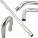 4 Inch DIY Custom Mandrel Exhaust Pipe Tube Pipe, 40 Inch Straight Pipe, 4''OD Straight & Mandrel Bend Pipe(45/90/180 Degree) Kits, T304 Stainless Steel, Universal Fitment - 4PCS