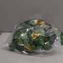 Ling's moment 2PCS Emerald & Gold Artificial Flower Garland Floral Swags Table Centerpieces Wedding Arch Flowers Decoration Green Rose Greenery Arrangements for Sweetheart/Head Table Decor