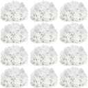 11.81 Inch Hydrangea Flower Balls for Centerpieces - 12 PCS Artificial Floral Arrangement Large Fake Silk Kissing Ball for Wedding Table Home Party Decor - White