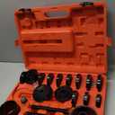 Orion Motor Tech Wheel Bearing Press Kit for Front Wheel Drive Bearing Removal & Installation, 24pc Wheel Bearing Puller Tool Set with Sliding Screws Universal Bushings Sleeves Storage Case (RED,BLACK)