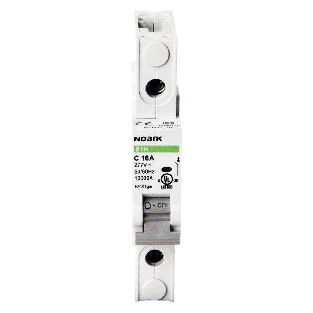Noark Miniature Circuit Breakers, B1H UL 489, 1P, B Curve, 5A, 10 kA, 277 Vac, Box Lug 1000729 B1H1B5