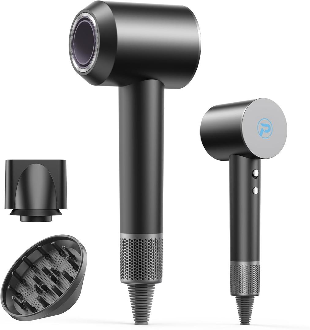 Hair Dryer - 110,000 RPM Professional Hair Dryer with Diffuser, Ionic Blow Dryer, 8 Wind Modes, Magnetic Nozzles, Fast Drying for All Hair Types - Valentine s Day Gifts for Her Women Self Care Gifts