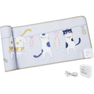 DOGNESS Rechargeable Pet Shock Mat, 59"x15" Safe Cat Repellent Mat Electronic Training Pads Keep Dogs and Cats Off Couch, Bed, Indoor Cat Deterrent Mat (Cat Balcony)