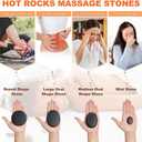 Hot Stones Massage Warmer Kit, 9Pcs Hot Stones Massage Set Portable Hot Stone with Heater, Hot Rocks Basalt Massage Stones for Home Spa Warming Therapy Relaxing