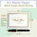 ukee's Thank You Cards with Envelopes 100-Pack, Blank Inside 4-Color Embossed Gold Foil Script Thank You Notes with Matching Stickers, for Small Business Graduation Wedding Baby Shower Funeral, 3.5"x 5"