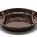 Multi-Compartment Snack Serving Tray - Oval Football Style Platter for Appetizers, Chips, and Dips - Durable Glossy Brown Finish