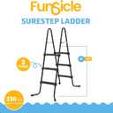 Funsicle 36" SureStep Pool Ladder, for Above Ground Swimming Pools, Black