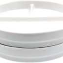 Elk and Friends Kids 7.8 Porcelain White Plates | Divided Plates | Suitable for Kids/Toddlers | Microwave & Dishwasher Safe | Non Slip | Snack Dishes | 2 Pack (Neutral (No Sleeves))