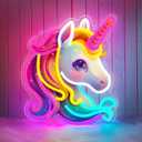 Unicorn Neon Sign, Colorful Unicorn Neon Signs for Wall Decor, Dimmable Acrylic Neon Lights for Girls Room Bedroom School Classroom Party Decorations Nursery, Perfect Gifts