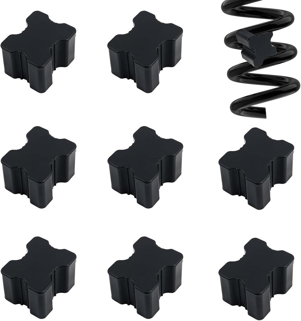 Car Coil Spring Spacers,Heavy Duty Rubber Lift Blocks for Enhancing 1" to 1.5" Spacing Spring Rate,Universal Front&Rear Coil Springs Spacers Car Accessories (8PCS)