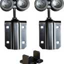 DIYHD Heavy Duty Exterior Sliding Door Roller Hanger Kit, 300 lbs Capacity
2 Pack, Nylon Coated Wheels, Adjustable Barn Door Hangers with L Guides, Fits 1-3/8" to 2" Thick Doors