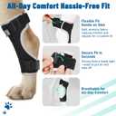 Dog Leg Braces for Back & Front Legs- Dog Hock & Ankle Joint Brace for Weak Back Legs with 2 Metal Strips, Reflective Trim for Sprain, Injury, Arthritis, Wound Recovery,Black,XL