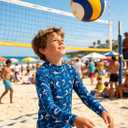UNIFACO UPF 50+ Little Boys Long Sleeve Rash Guard Swim Shirt Premium Sun Shirt for 1-8 Years