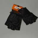 Milwaukee Leather SH442 Men's Black Leather Gel Padded Palm Fingerless Motorcycle Hand Gloves W/Soft ‘Genuine Leather’ ,Size large