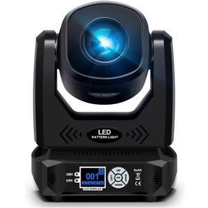SHEHDS Moving Head Lights LED 100W Beam Effect 16 Degree 7 Dynamic & 6 Static Gobos 8 Colors Spotlights 6-Facet Prism DMX512 with RDM and Linear Focus Dj Stage Lights for Chrismas Wedding Party Dance