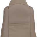 NLQR Tan Leather Driver and Passenger Side Bottom & Top Back Replacement Seat Covers & Armrest Covers Compatible with Ford F250 F350 F450 F550 Lariat 2002-2007 Compatible with Ford Excursion 2002-2005