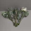110 Pcs 7 Kinds Mixed Artificial Eucalyptus Stems and Faux Flowers,Fake Silver Dollar Eucalyptus Leaves Stems Bulk Real Touch Leaf Branches for DIY Bouquets Floral Arrangement Wedding Home Decor (Green)