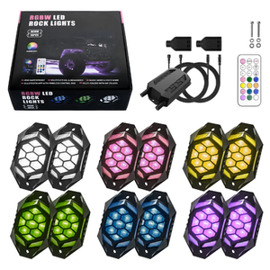 RGBW LED Rock Lights Kit - with Brake Light & Turn Signals, Underglow Multicolor Neon Light Pod Compatible with Truck 4X4 Off-Road for Jeep UTV ATV RZR SUV Accessories