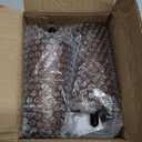 La Vane 4 inch Solid Wood Furniture Legs (10cm)  Walnut Finish Tapered Replacement Feet with 5/16 inch Thread & Mounting Plates  Set of 4 for Sofa, Couch, Cabinet, Ottoman