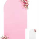 Pink and White Arch Cover 6ft Spandex Baby Shower Arch Backdrop Cover for Girls Birthday Party Bridal Shower Wedding Balloon Arch Stand Cover Gender Reveal Photo Arch Covers Stretchy Backdrop