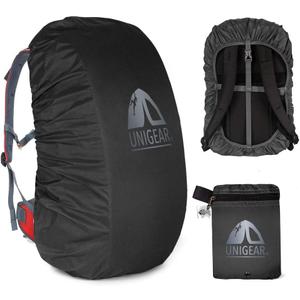 Unigear Backpack Rain Cover Waterproof Rating 5000mm, Ultraportable and Durable with 2 Anti-Slip Buckle Strap, Integrated Carry Pouch Design (X-Large, Black)