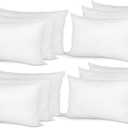 Hometex Throw Pillow Insert 12" x 16" Polyester Filled Standard Cover (12 Pack)