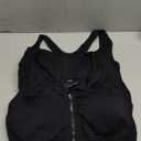 Women's Zip Front Sports Bra Wireless Post-Surgery Bra Padded Surgical Bra Front Closure Comfortable Racerback Yoga Workout Compression Sport Bras Multipack Zipper Up Bras (XXX-Large, 2 Pack Black)