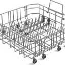 Upgraded 20007189 20000533 Dishwasher Lower Rack Replacement Parts for Bosch Dishwasher Rack 300 500 800 Series Dishrack SHP865ZD5N SHE68T55UC Bosch Thermador Dishwasher Bottom Rack Basket