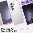 AICase for Samsung Galaxy Z Fold 6 5G Case 2024,Crystal Clear Luxury Plating Hard PC Transparent Slim Thin Cover,Anti-Scratch Shockproof Protective Case for Galaxy Z Fold 6_3