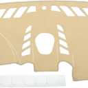 Dash Cover Compatible for Porsche Cayenne 2011-2015, Non-Slip Polyester Silicone Beige Center Console Dashboard Cover Pad Carpet