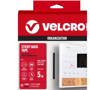 VELCRO Brand Sticky Back Tape | Classroom and Office Organization | White 30ft x 3/4in Tape