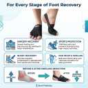 Jaws Podiatry Foot Faja Compression Sock, Black (Small) Medical Ankle Support for Surgery & Injury Recovery, Reduces Post-Op Swelling, Pain Relief & Sports Protection