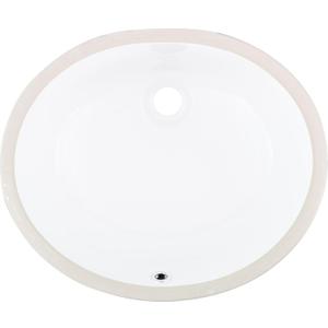 MSI 17.0 (L) x 14.125 (W) x 7.75 (H) Oval Porcelain Ceramic Undermount Bathroom Vanity Vessel Sink, White