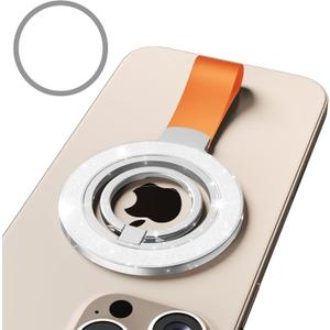 Magnetic Phone Ring Holder,Two-Sided Magnetic Cell Phone Grip Stand Ring Kickstand,360Rotating Finger Stand Compatible for iPhone 16,15,14,13 12 Pro/Max/Plus,Samsung Galaxy,Android,Silvery